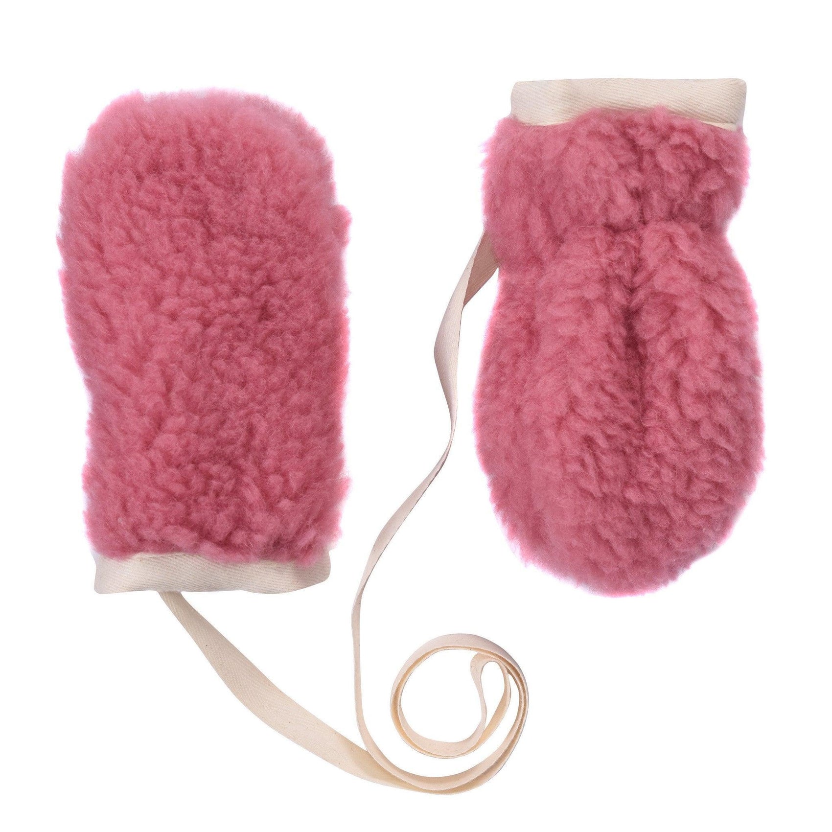Pink Bear Woolen Baby Gloves - MellowConceptStore