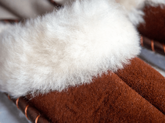 Adult Natural Brown Sheepskin Mules