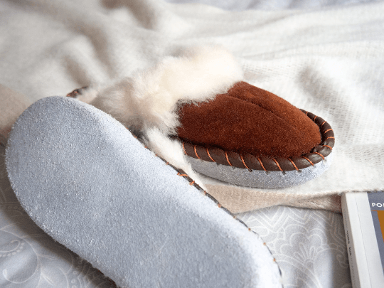 Adult Natural Brown Sheepskin Mules