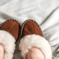 Adult Natural Brown Sheepskin Mules