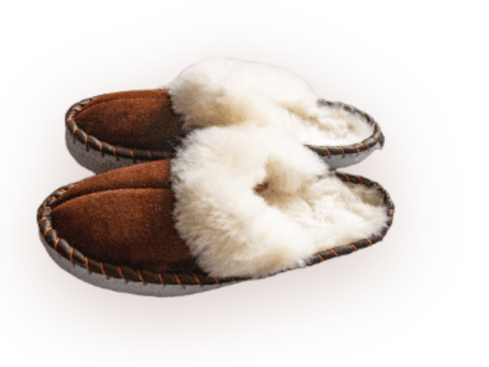 Adult Natural Brown Sheepskin Mules