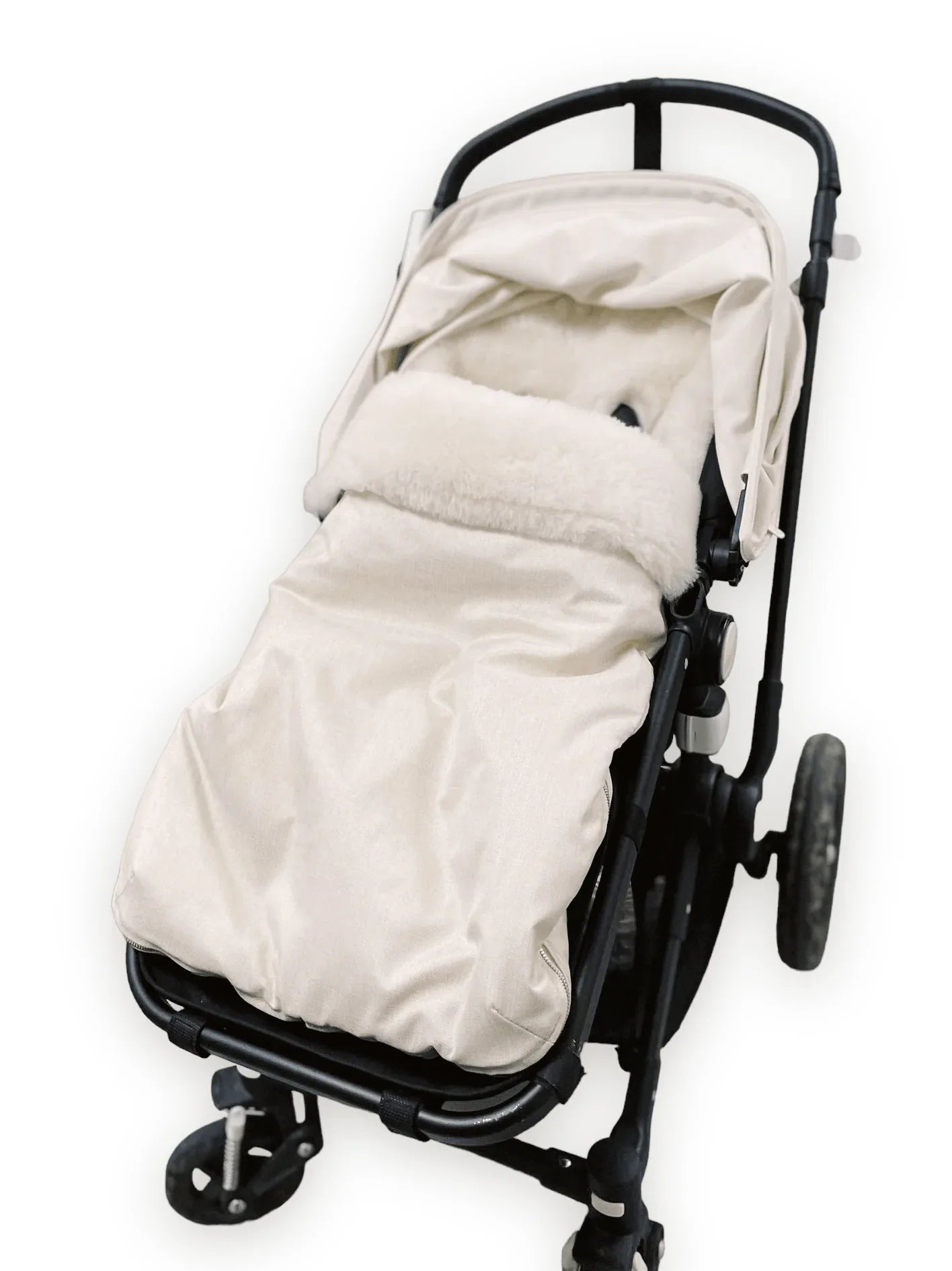 White Natural Sheepskin Stroller Sleeping Bag - MellowConceptStore