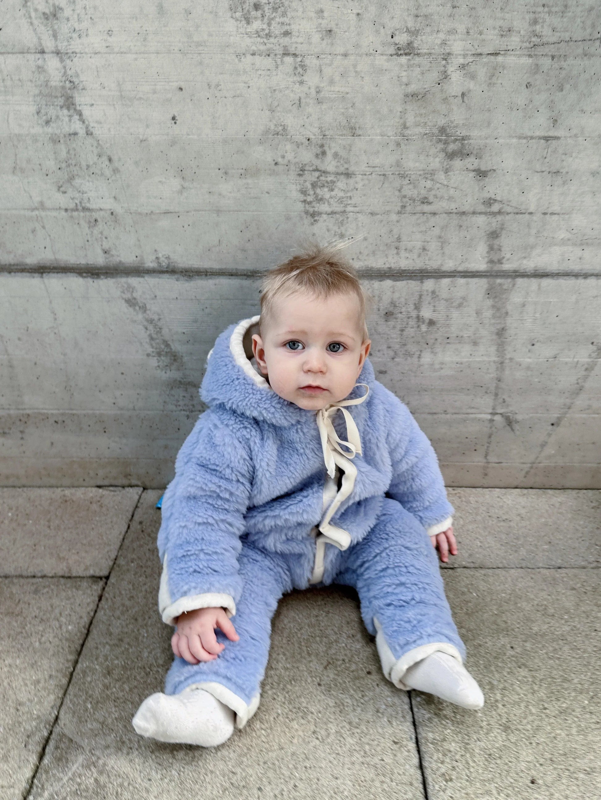 Baby/Kid Virgin Wool Overall - Blue - MellowConceptStore