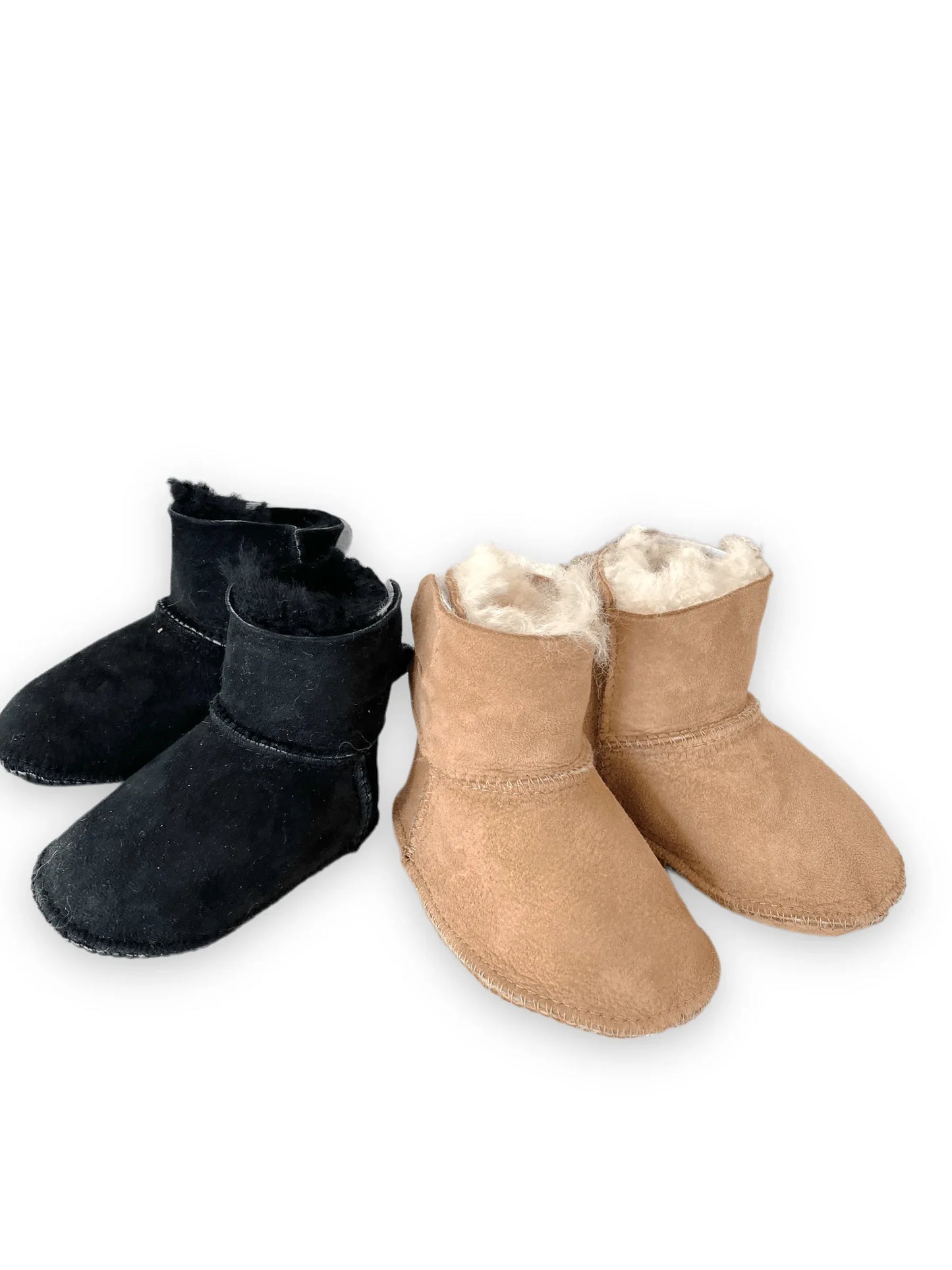 Black Baby Natural Sheepskin Boots - MellowConceptStore