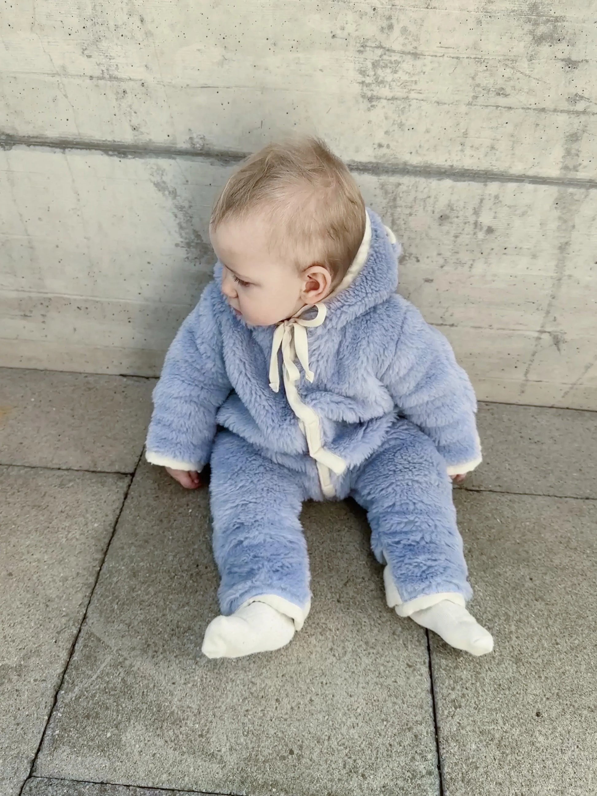 Baby/Kid Virgin Wool Overall - Blue - MellowConceptStore