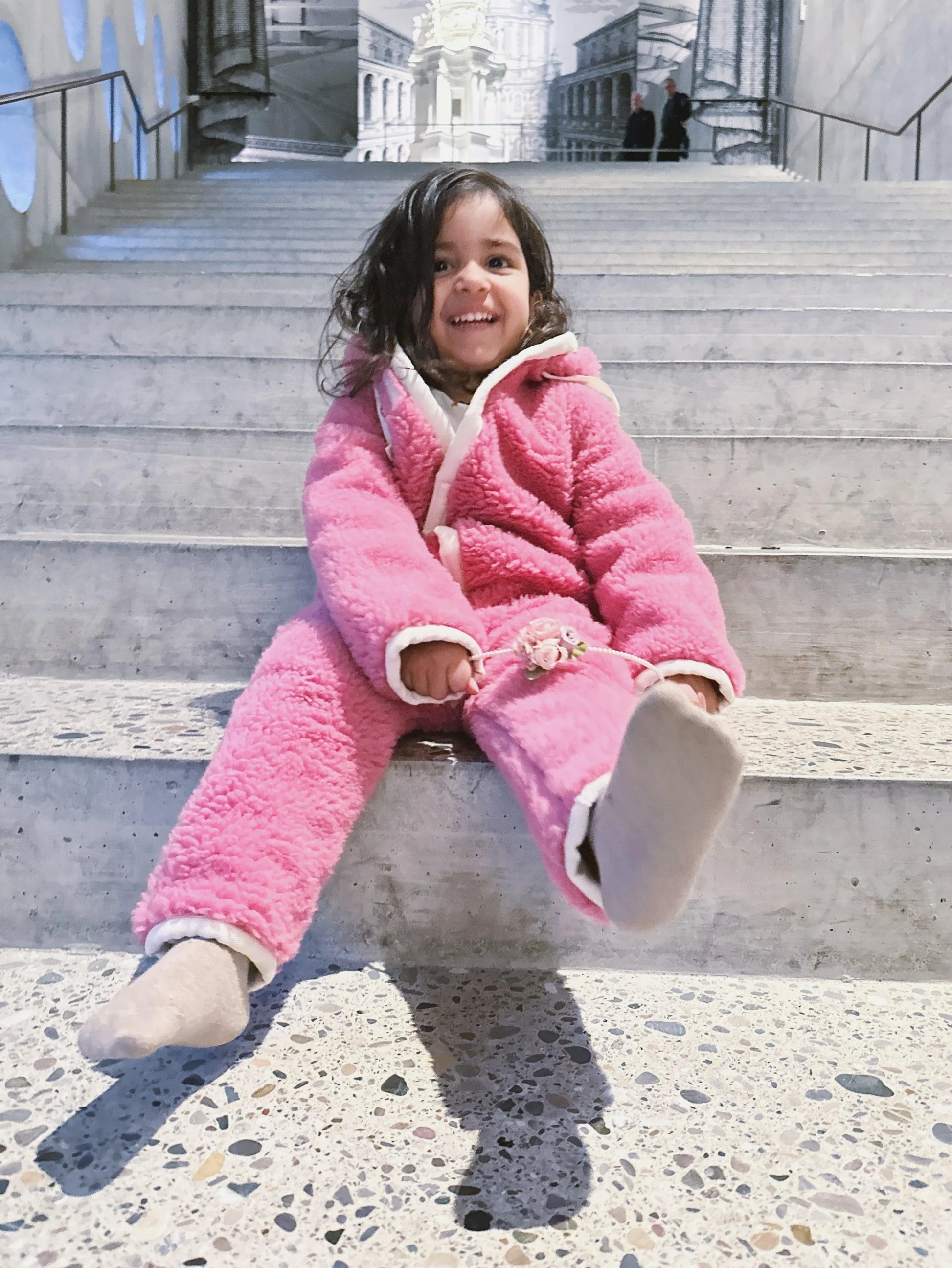 Baby/Kid Virgin Wool Overall - Pink - MellowConceptStore